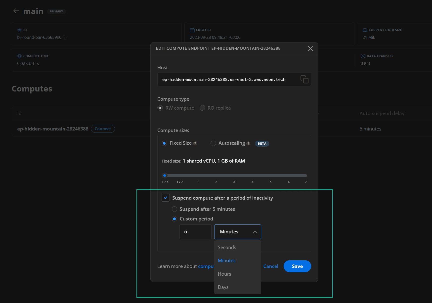 Auto-suspend delay controls